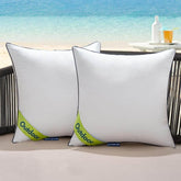 MIULEE 18x18 Outdoor Throw Pillow Inserts,Pack of 2 Water Resistant Pillow Inserts Decorative Waterproof Pillows Stuffer for Sofa Couch Patio and Garden - Miulee